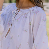 LUCY RUFFLE LONG SLEEVE NIGHTGOWN - Lenora