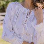 LUCY RUFFLE LONG SLEEVE NIGHTGOWN - Lenora