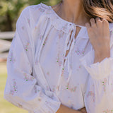 LUCY RUFFLE LONG SLEEVE NIGHTGOWN - Lenora