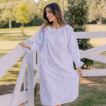 LUCY RUFFLE LONG SLEEVE NIGHTGOWN - Lenora