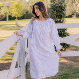 LUCY RUFFLE LONG SLEEVE NIGHTGOWN - Lenora