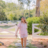 CLASSIC GINGHAM CHECK SHORT PAJAMAS W/ RIC RAK TRIM - Lenora