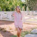 CLASSIC GINGHAM CHECK SHORT PAJAMAS W/ RIC RAK TRIM - Lenora