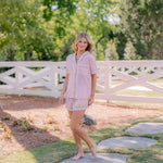 CLASSIC GINGHAM CHECK SHORT PAJAMAS W/ RIC RAK TRIM - Lenora
