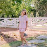 CLASSIC GINGHAM CHECK SHORT PAJAMAS W/ RIC RAK TRIM - Lenora