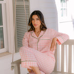 CLASSIC GINGHAM CHECK PAJAMAS W/ RIC RAK TRIM - Lenora