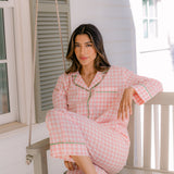 CLASSIC GINGHAM CHECK PAJAMAS W/ RIC RAK TRIM - Lenora