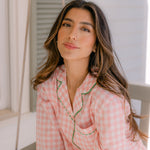 CLASSIC GINGHAM CHECK PAJAMAS W/ RIC RAK TRIM - Lenora