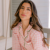 CLASSIC GINGHAM CHECK PAJAMAS W/ RIC RAK TRIM - Lenora