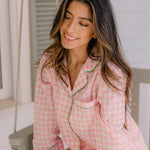CLASSIC GINGHAM CHECK PAJAMAS W/ RIC RAK TRIM - Lenora