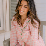 CLASSIC GINGHAM CHECK PAJAMAS W/ RIC RAK TRIM - Lenora