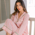 CLASSIC GINGHAM CHECK PAJAMAS W/ RIC RAK TRIM - Lenora