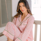 CLASSIC GINGHAM CHECK PAJAMAS W/ RIC RAK TRIM - Lenora