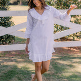 LUCY RUFFLE POET NIGHTSHIRT - Lenora