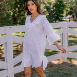 LUCY RUFFLE POET NIGHTSHIRT - Lenora