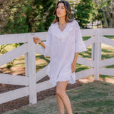 LUCY RUFFLE POET NIGHTSHIRT - Lenora