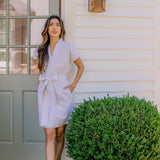 SEERSUCKER SHORT ROBE - Lenora
