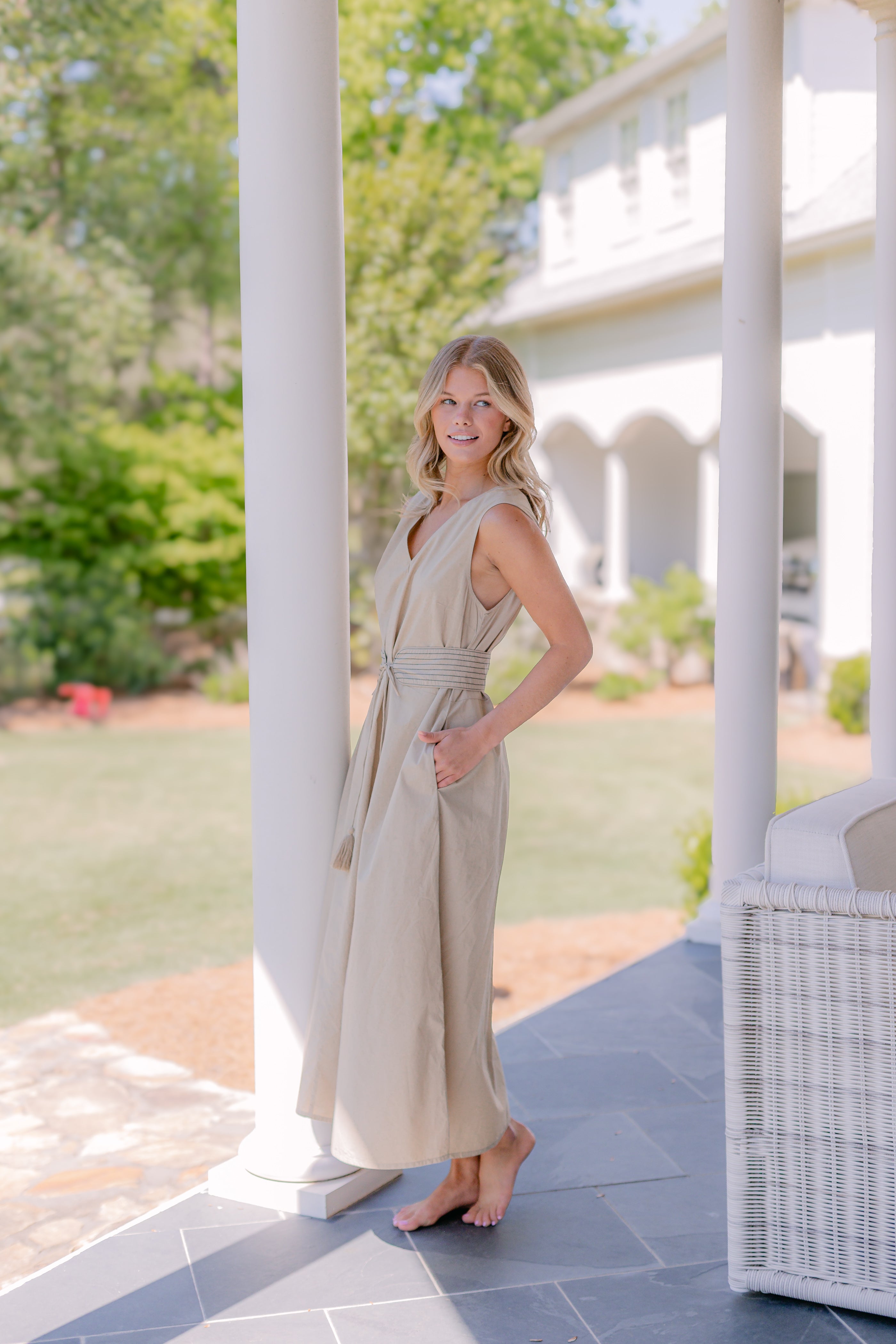FLORENCE TANK BELTED DRESS - Lenora