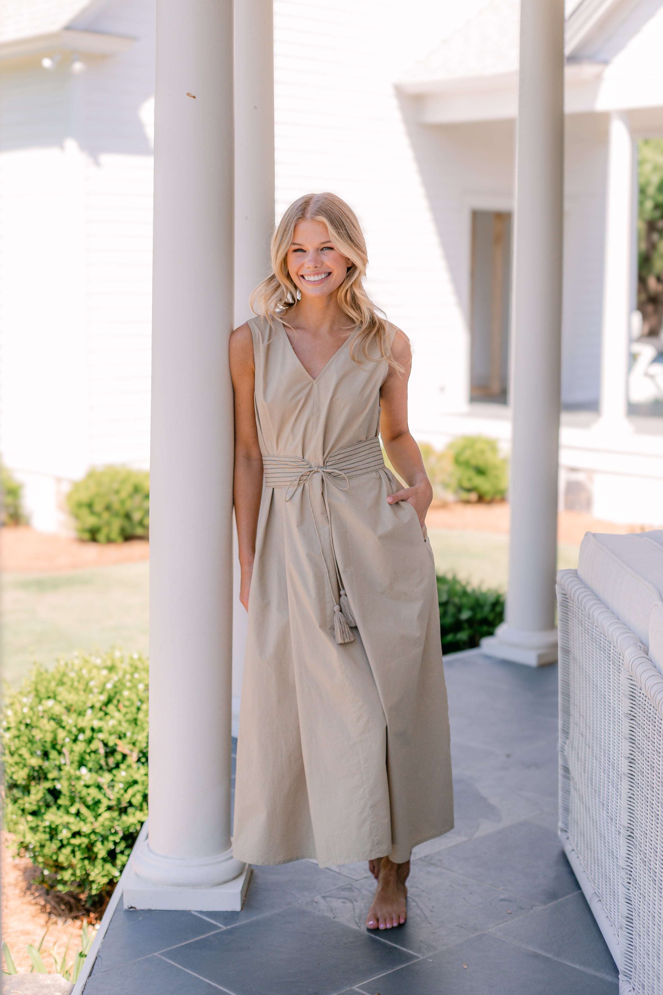 FLORENCE TANK BELTED DRESS - Lenora