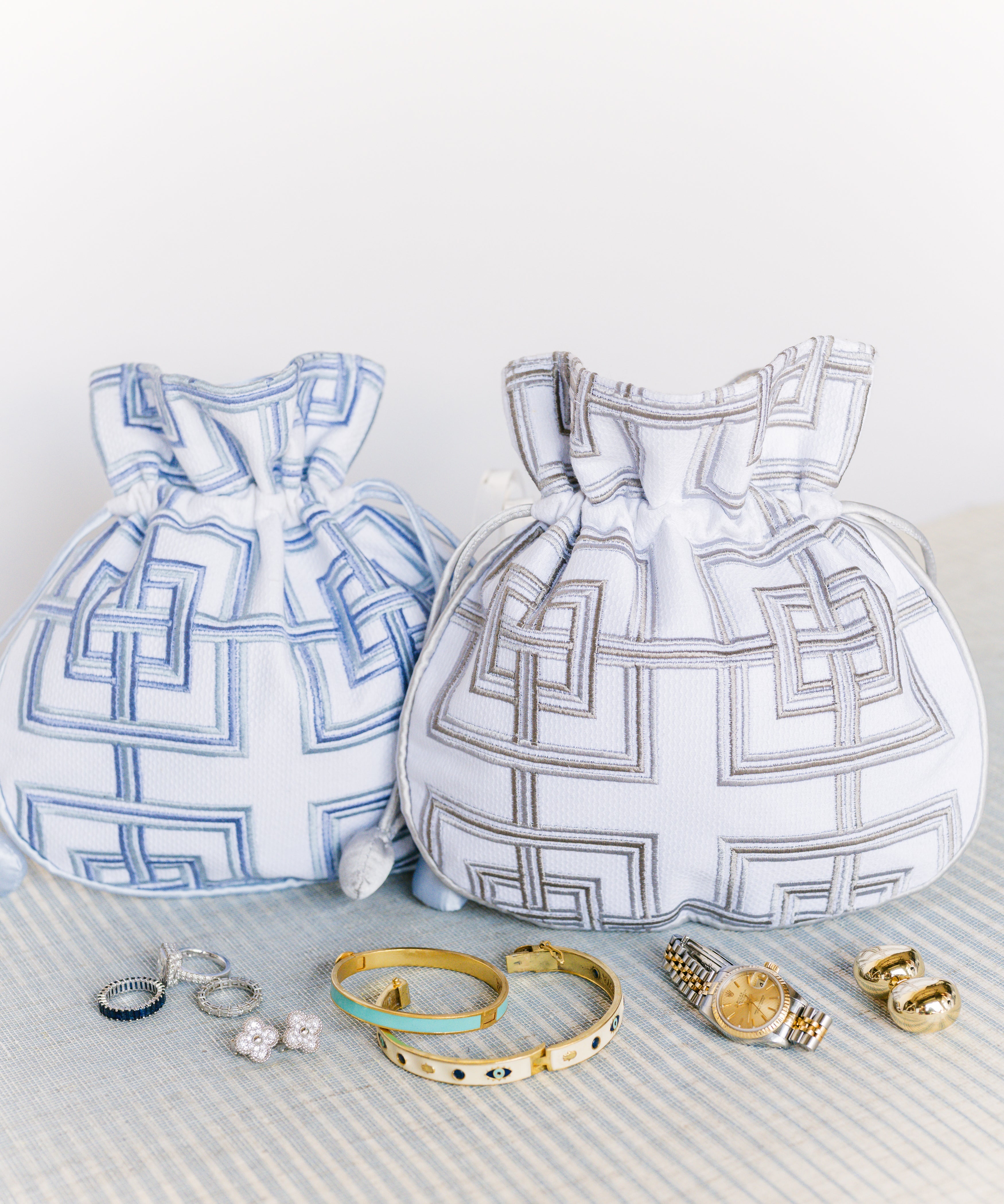 Geometric Jewelry Pouch - Lenora