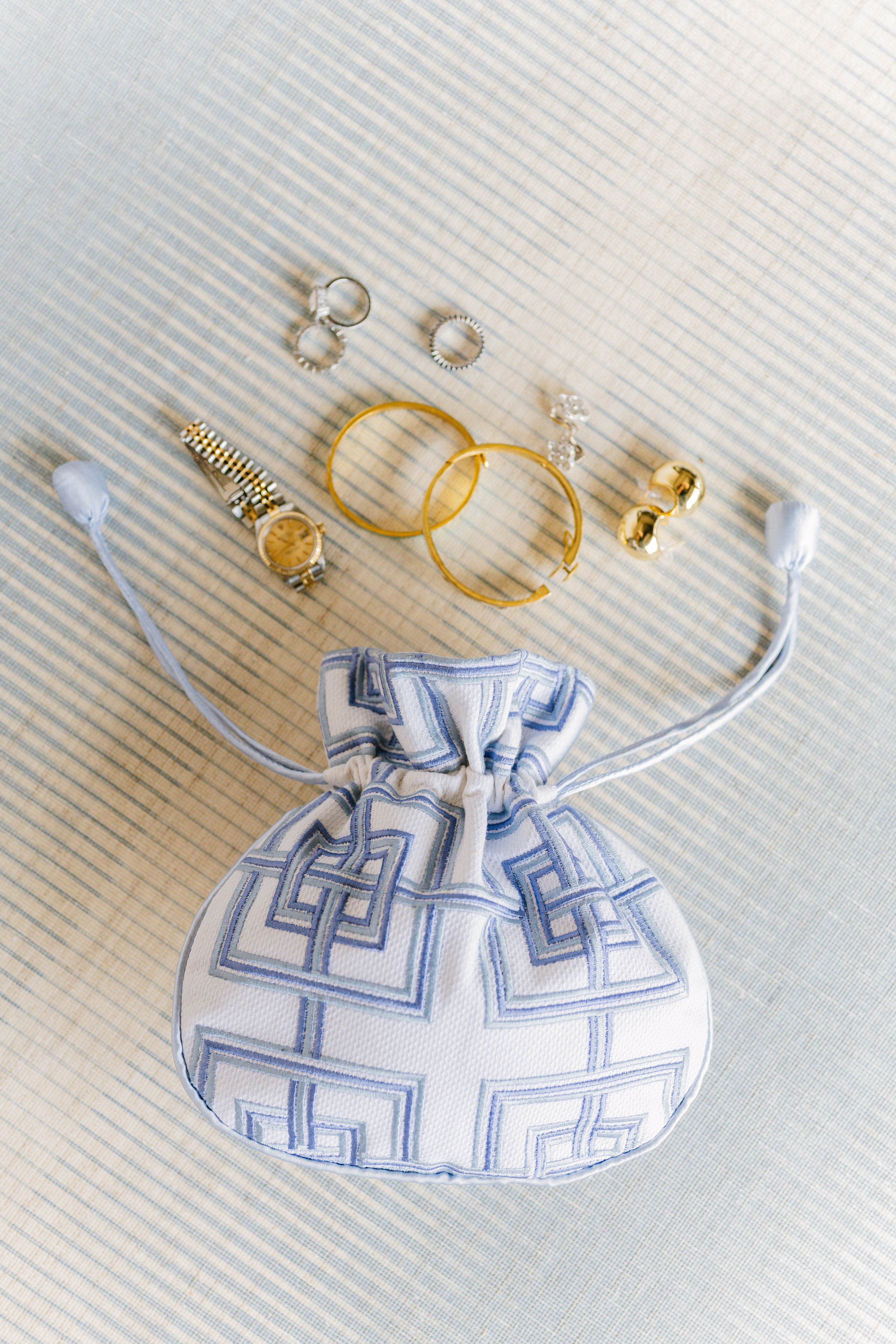 Geometric Jewelry Pouch - Lenora