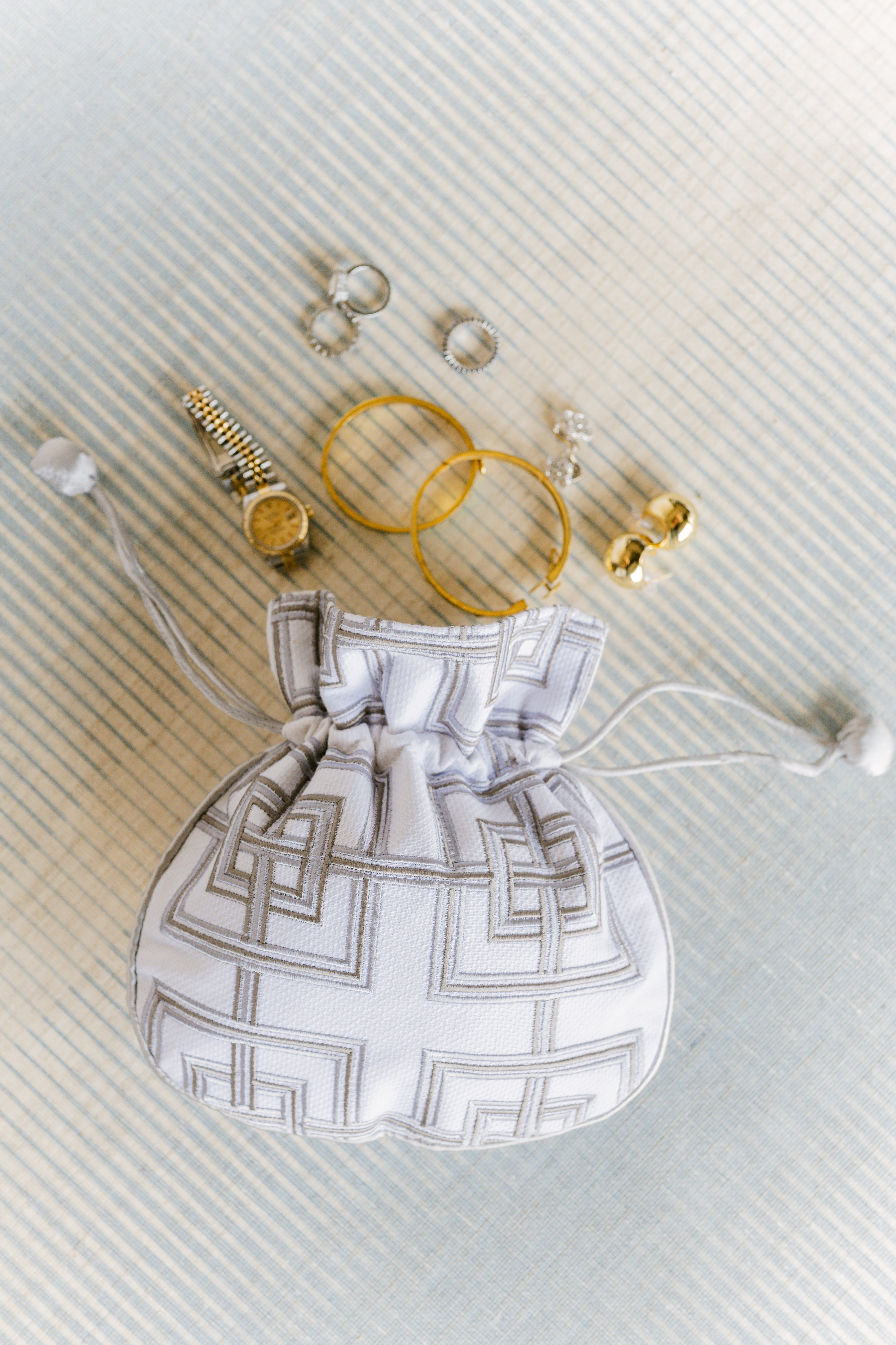 Geometric Jewelry Pouch - Lenora