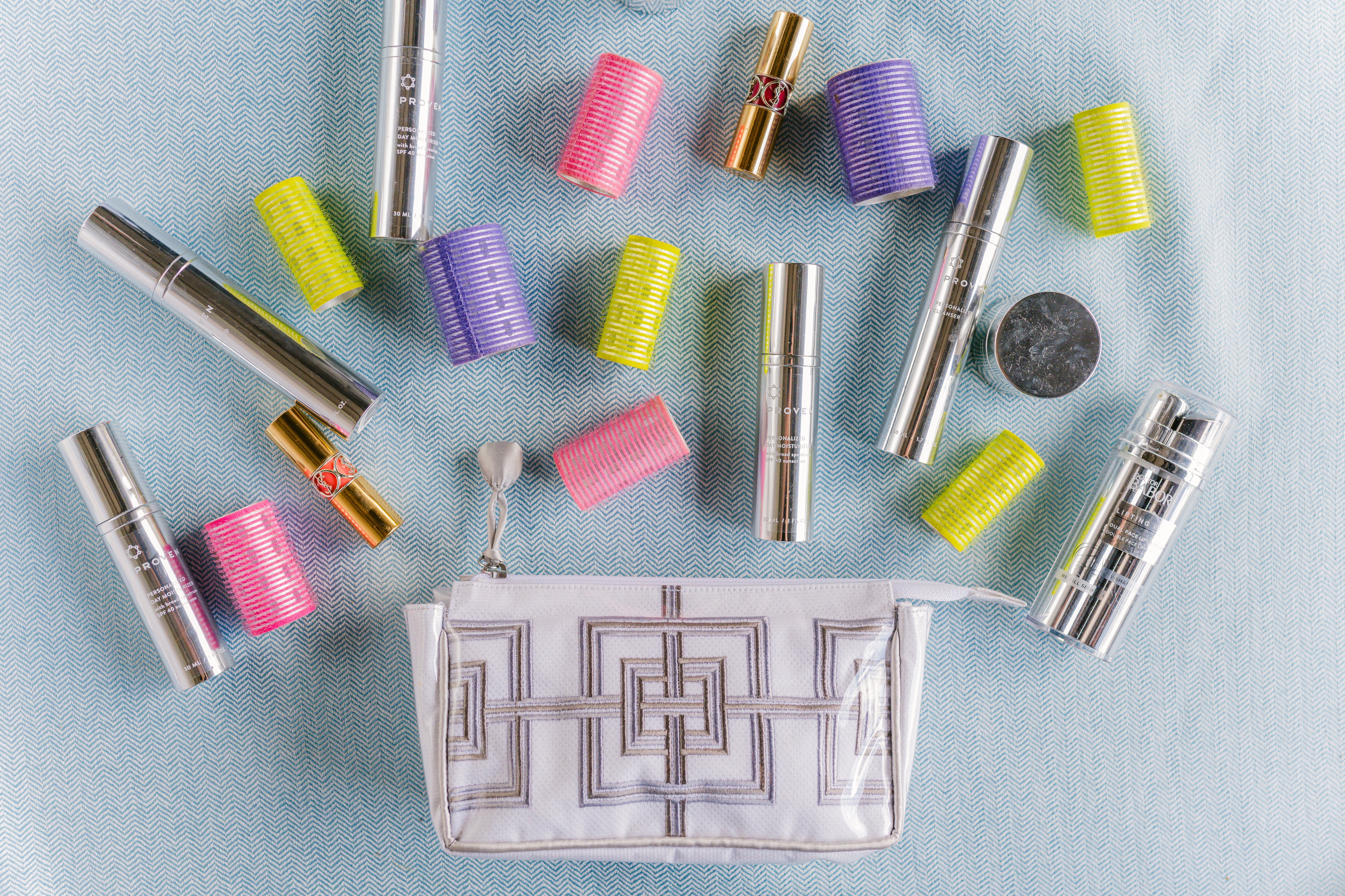 GEOMETRIC SMALL MAKEUP BAG - Lenora