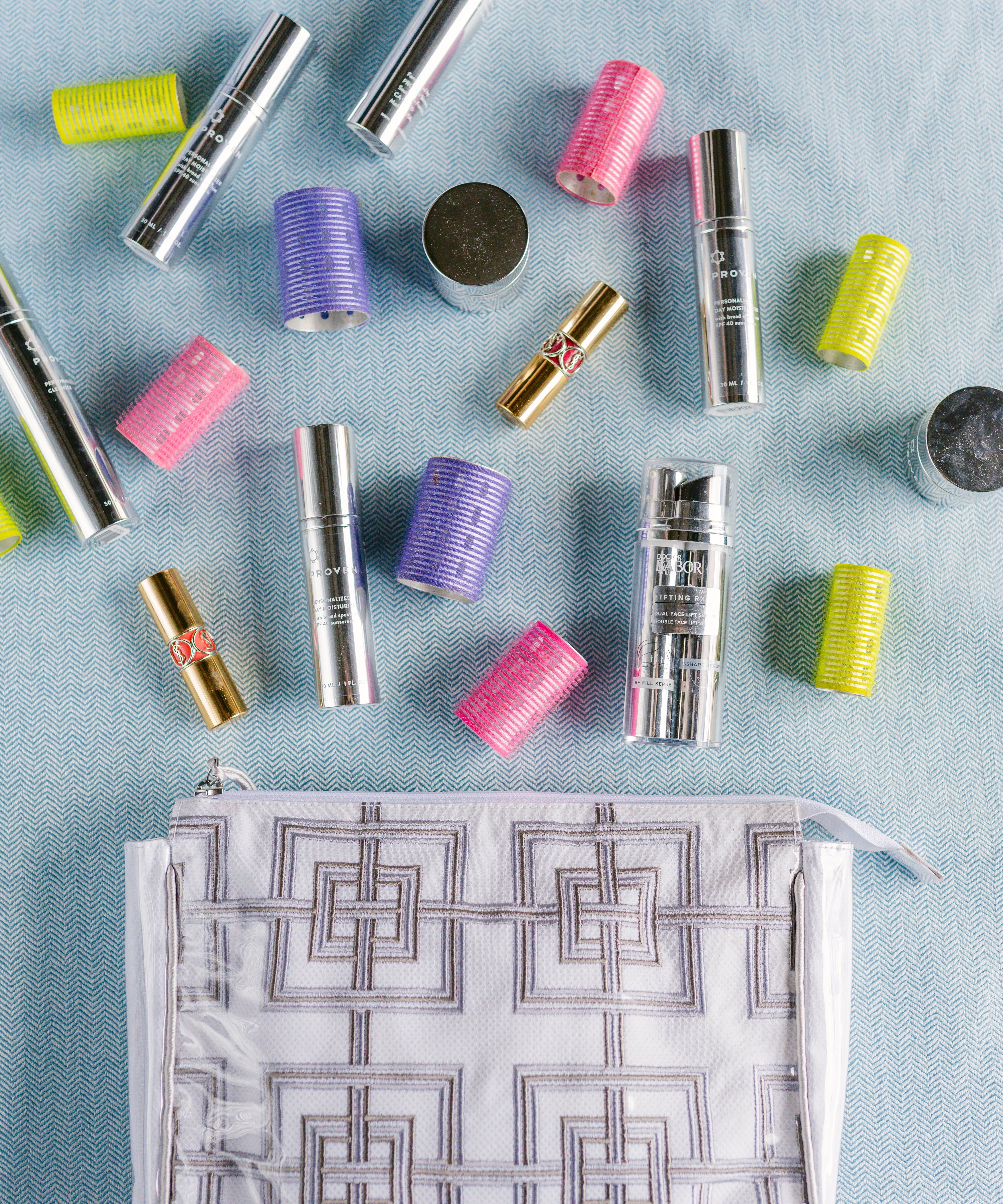 GEOMETRIC LARGE MAKEUP BAG - Lenora