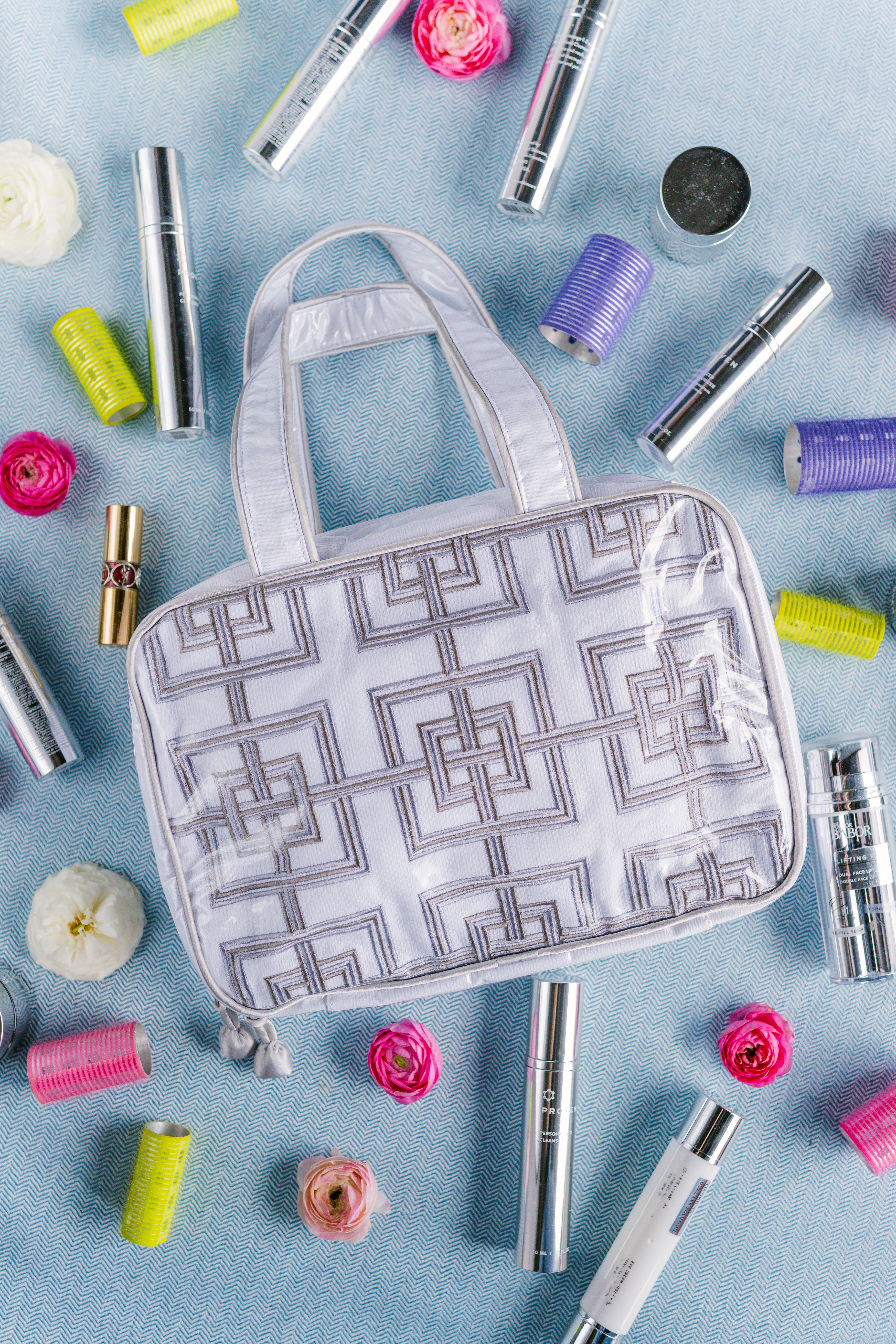 Geometric Hanging Cosmetic Bag - Lenora