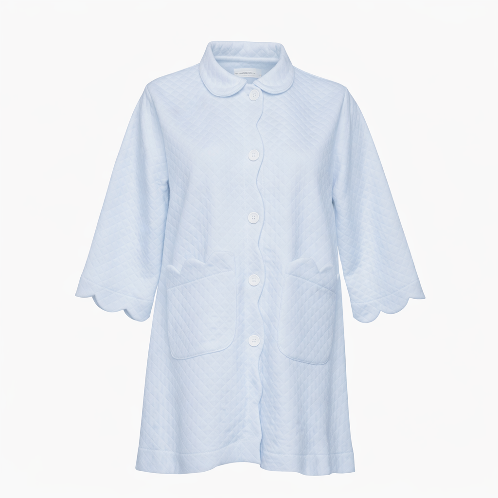 QUILTED BUTTON FRONT ROBE - Lenora
