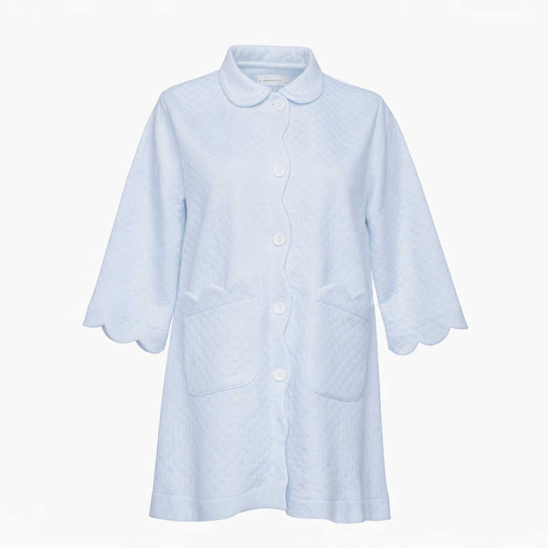 QUILTED BUTTON FRONT ROBE - Lenora
