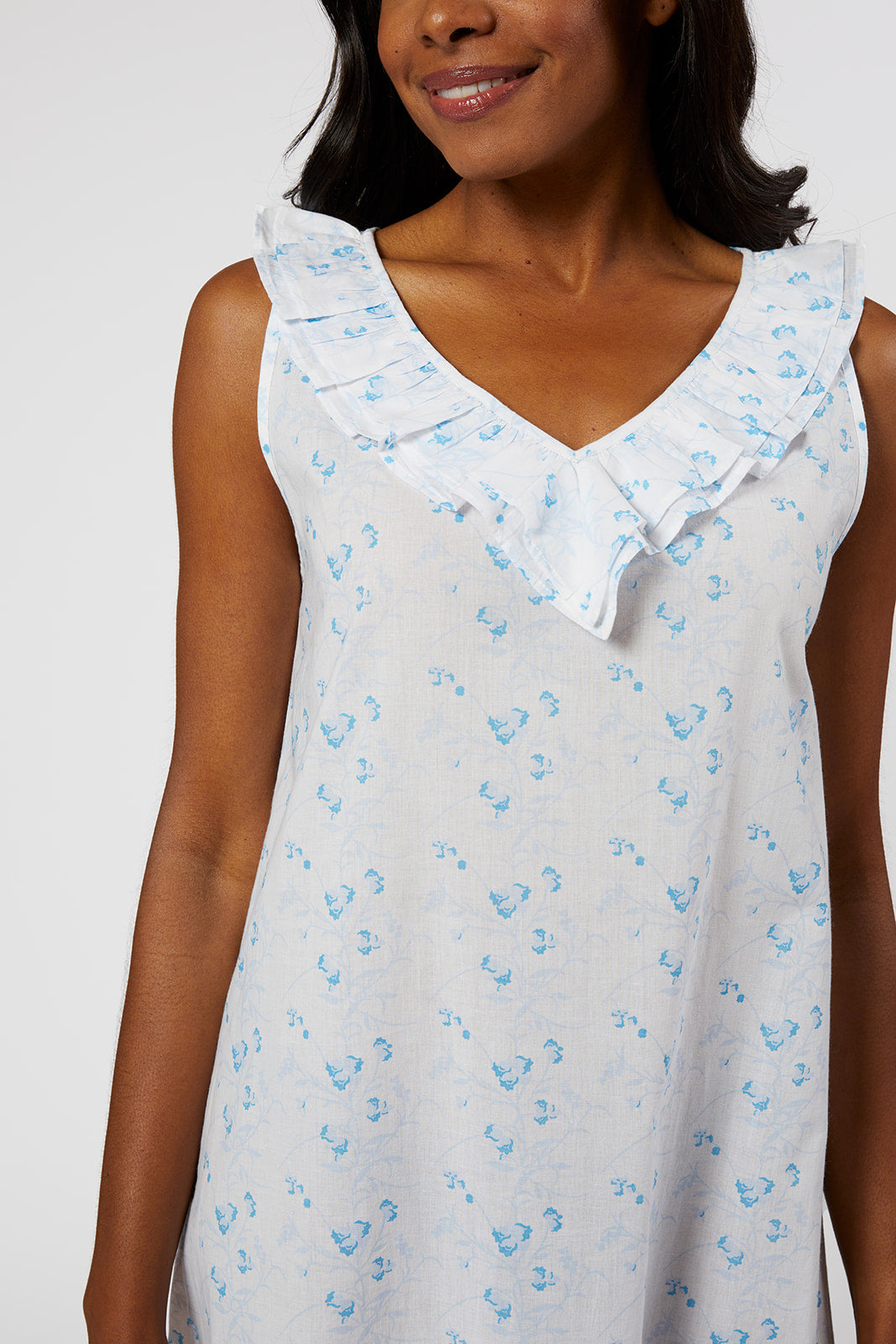 LILY COTTON RUFFLE NIGHTGOWN - Lenora