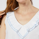 LULIE COTTON RUFFLE NIGHTGOWN - Lenora