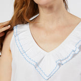 LULIE COTTON RUFFLE NIGHTGOWN - Lenora