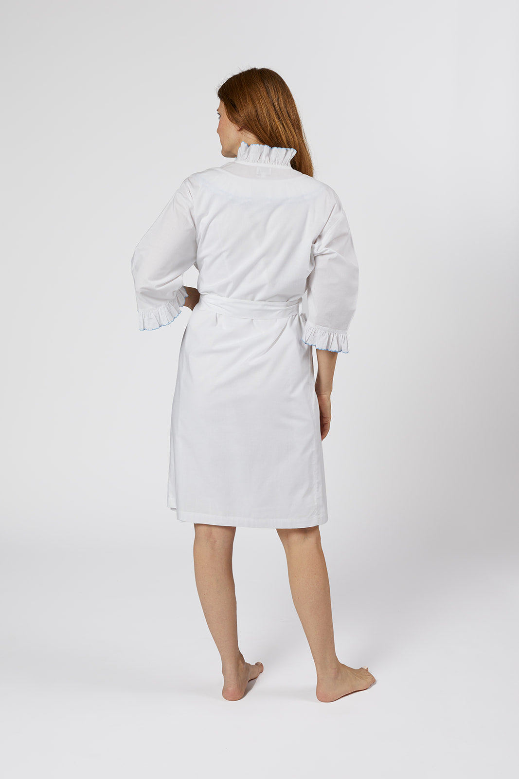 LULIE COTTON RUFFLE ROBE - Lenora