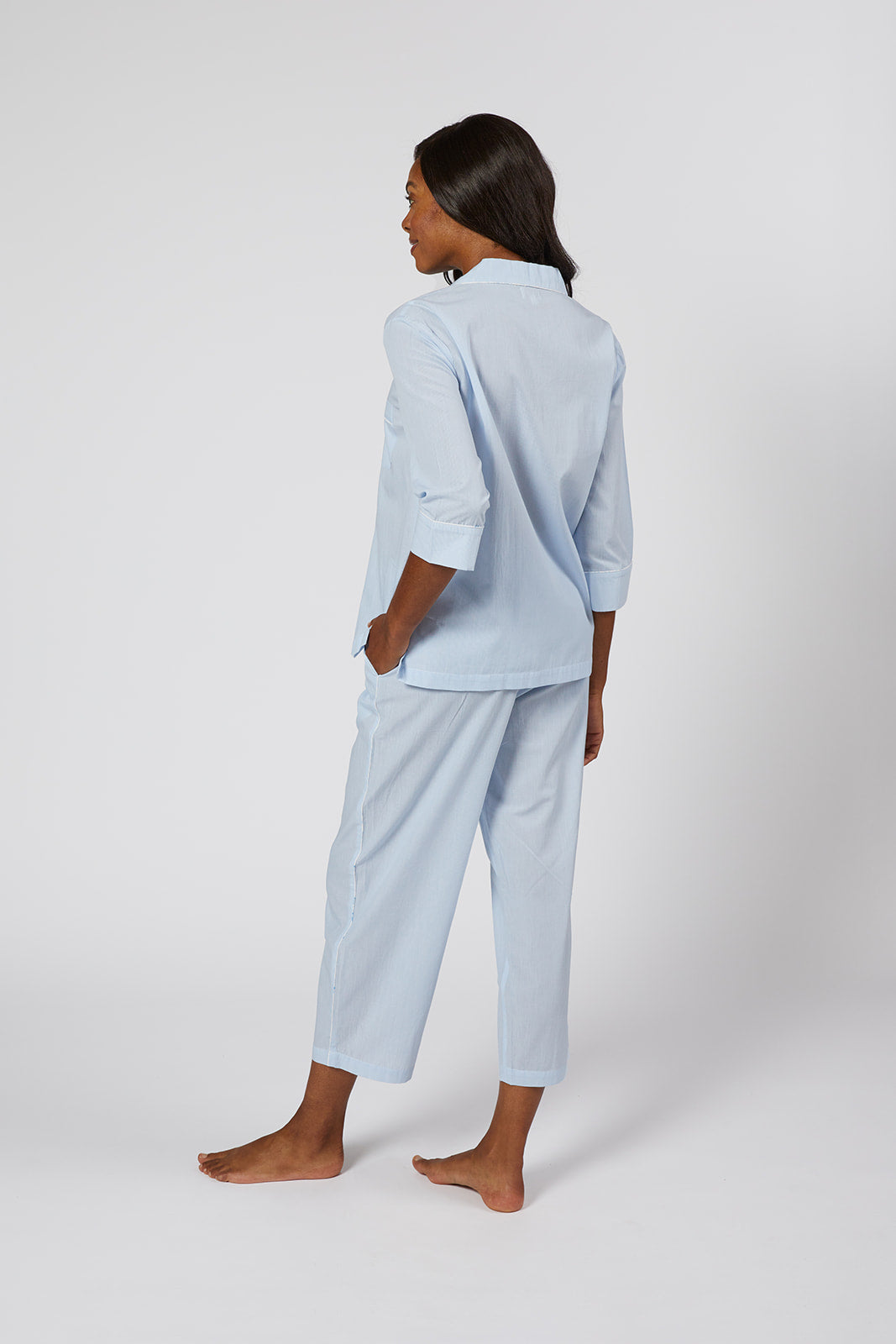 LILY PINSTRIPE COTTON PAJAMAS - Lenora