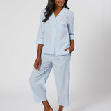 LILY PINSTRIPE COTTON PAJAMAS - Lenora