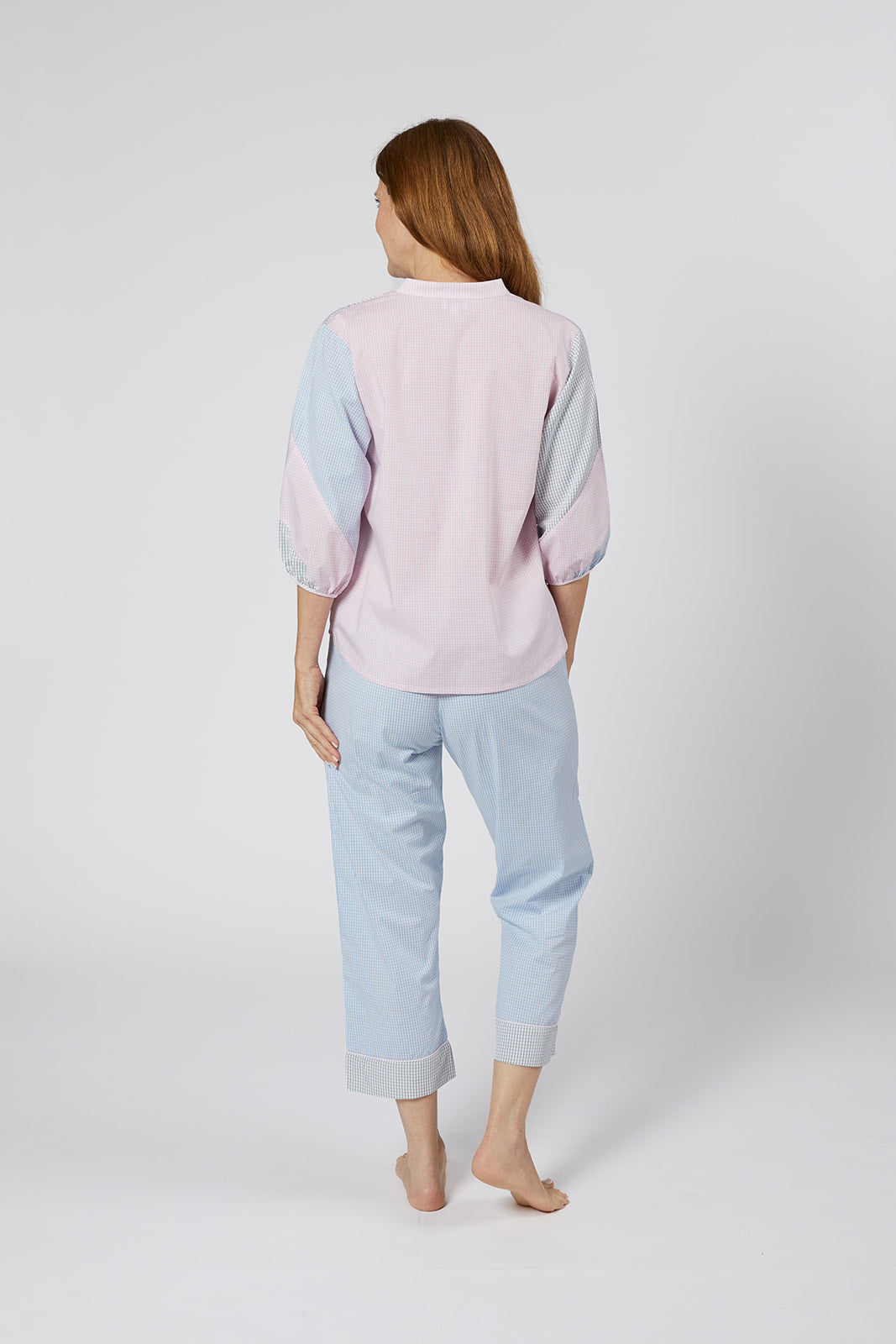 CHARLOTTE COLORBLOCK COTTON PAJAMAS - Lenora