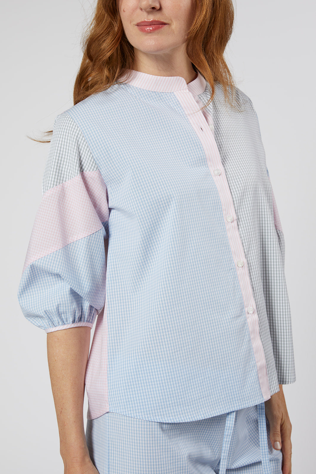 CHARLOTTE COLORBLOCK COTTON PAJAMAS - Lenora