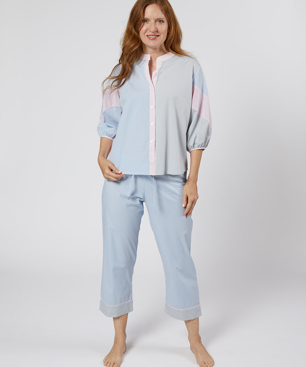 CHARLOTTE COLORBLOCK COTTON PAJAMAS - Lenora