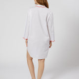 Vandy Cotton Nightshirt in Coral - Lenora