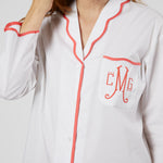 Vandy Cotton Nightshirt in Coral - Lenora
