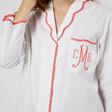 Vandy Cotton Nightshirt in Coral - Lenora