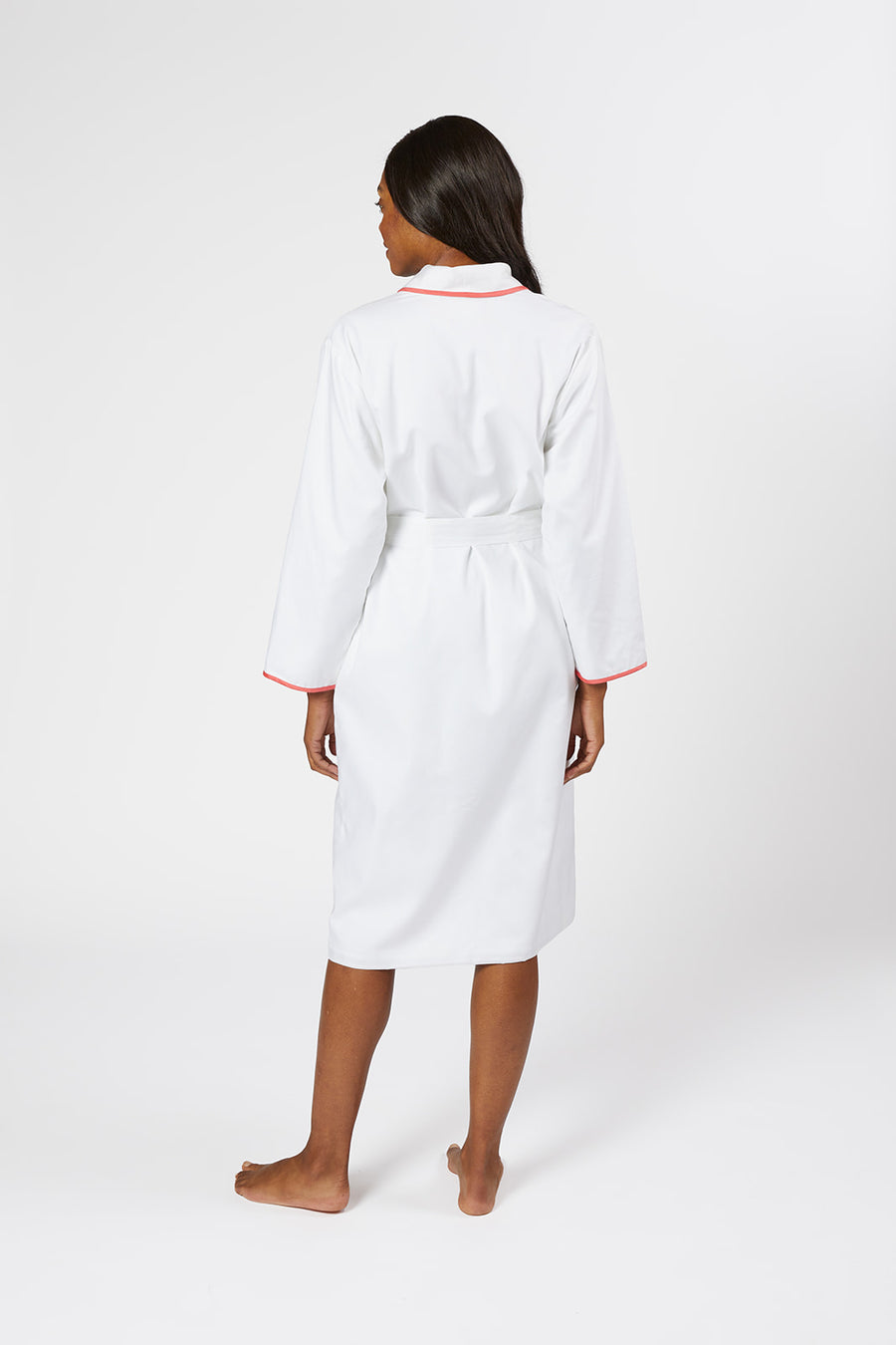 Vandy Cotton Robe in Coral