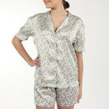 BIRDIE SATIN SHORT FLORAL PAJAMAS - Lenora