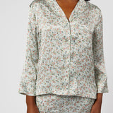 BIRDIE SATIN LONG FLORAL PAJAMAS - Lenora