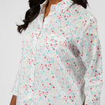 JOSIE RUFFLE COTTON PAJAMAS IN FLORAL GARDEN PRINT - Lenora