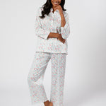 JOSIE RUFFLE COTTON PAJAMAS IN FLORAL GARDEN PRINT - Lenora