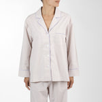 GINGHAM COTTON PAJAMAS W/ RIC RAC TRIM - Lenora