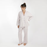 GINGHAM COTTON PAJAMAS W/ RIC RAC TRIM - Lenora